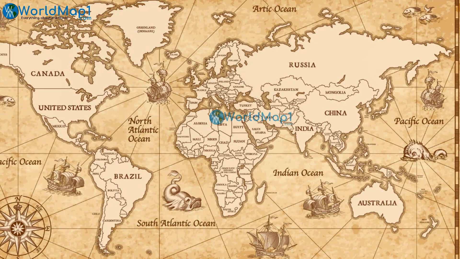 Geschichte Karte der Länder der Welt